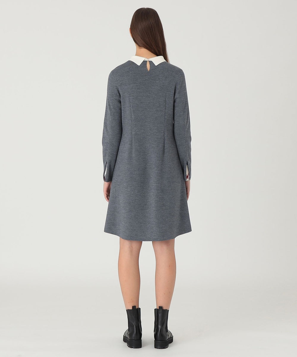 えり 襟付きニットドレス（ドレス）｜BLUE LABEL CRESTBRIDGE(ブルー