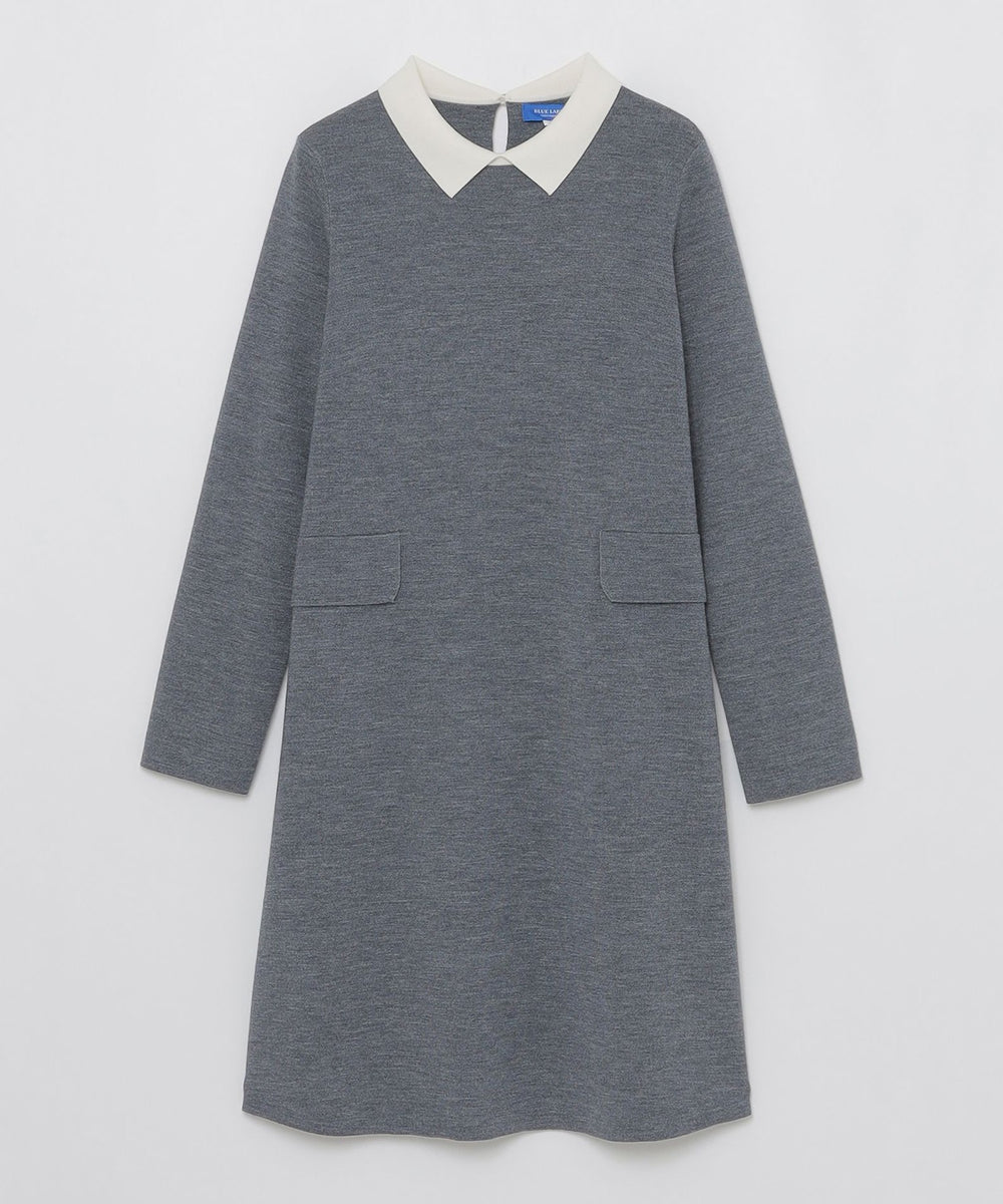 襟付きニットドレス（ドレス）｜BLUE LABEL CRESTBRIDGE(ブルー