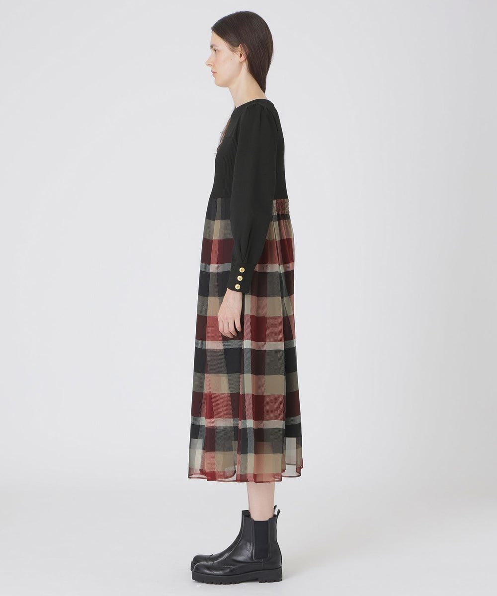 シフォンコンビドレス（ドレス）｜BLUE LABEL CRESTBRIDGE(ブルー