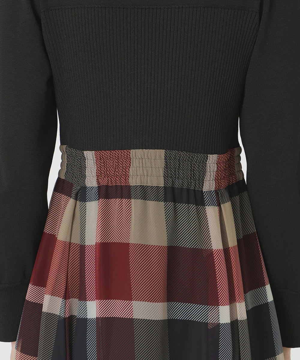 ブルーレーベルクレストブリッジ現行商品シフォンコンビドレス シフォンコンビドレス（ドレス）｜BLUE LABEL CRESTBRIDGE(ブルー