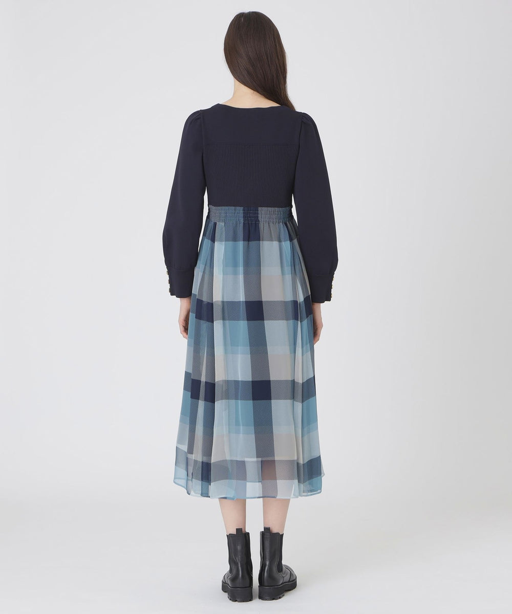 シフォンコンビドレス（ドレス）｜BLUE LABEL CRESTBRIDGE(ブルー