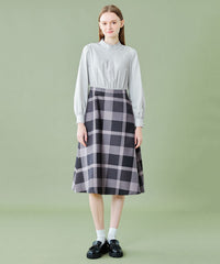 クレストブリッジチェッククロッシングビエラドッキングドレス　ブルー34 クレストブリッジチェッククロッシングビエラドッキングドレス（ドレス