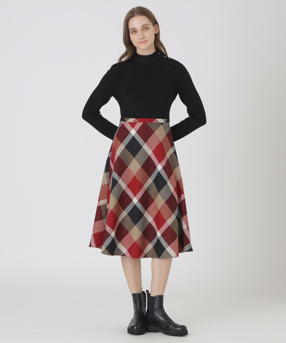 取扱店舗限定】クレストブリッジチェックサキソニーニットドッキング