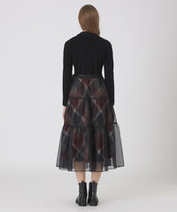 プレスト 取扱店舗限定】クレストブリッジチェックサキソニーニットドッキング