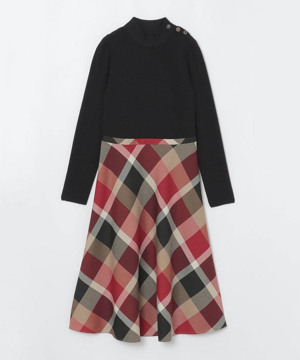 取扱店舗限定】クレストブリッジチェックサキソニーニットドッキング