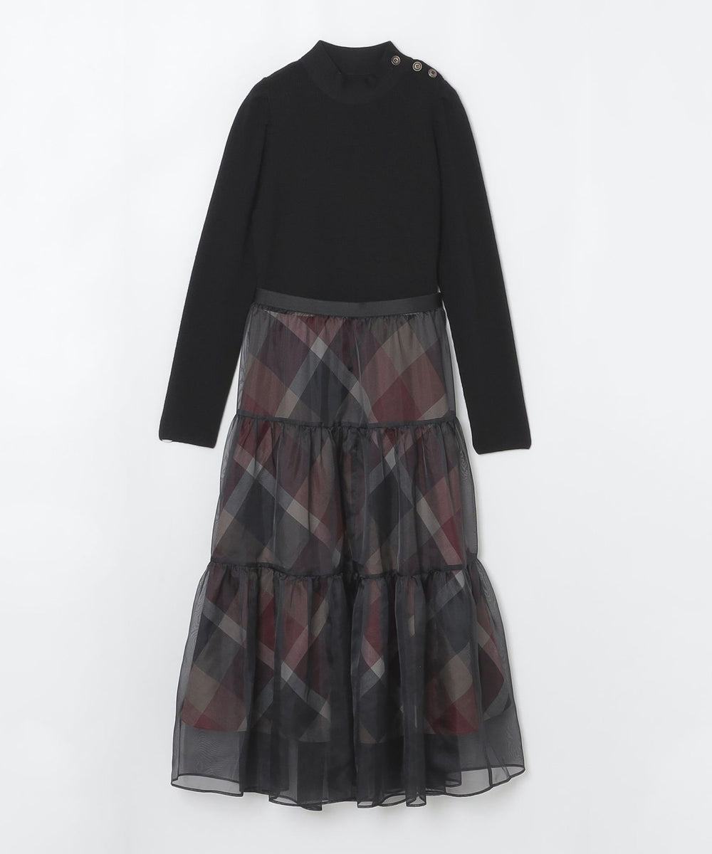 取扱店舗限定】クレストブリッジチェックサキソニーニットドッキング