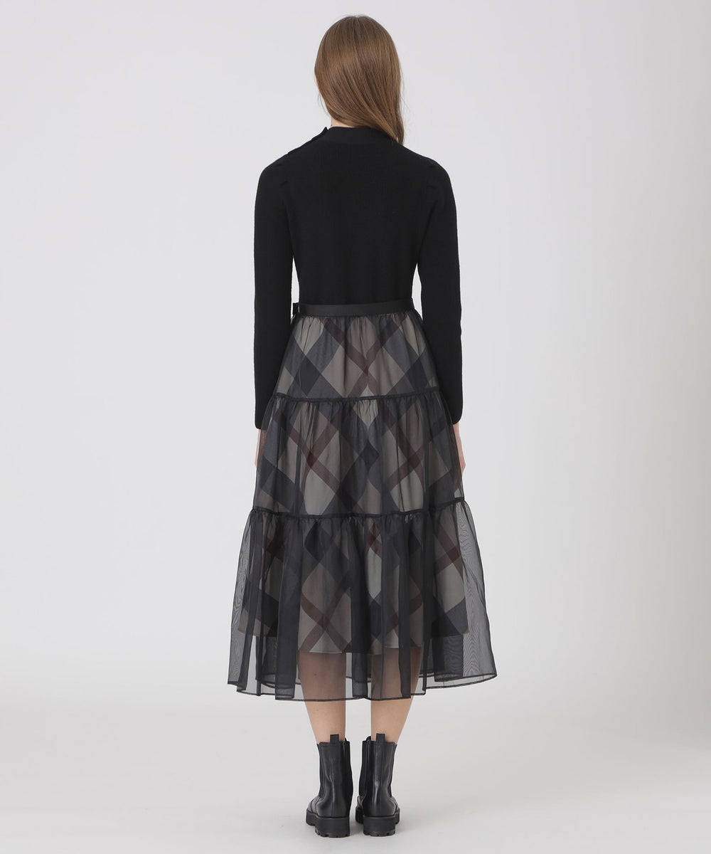 取扱店舗限定】クレストブリッジチェックサキソニーニットドッキング