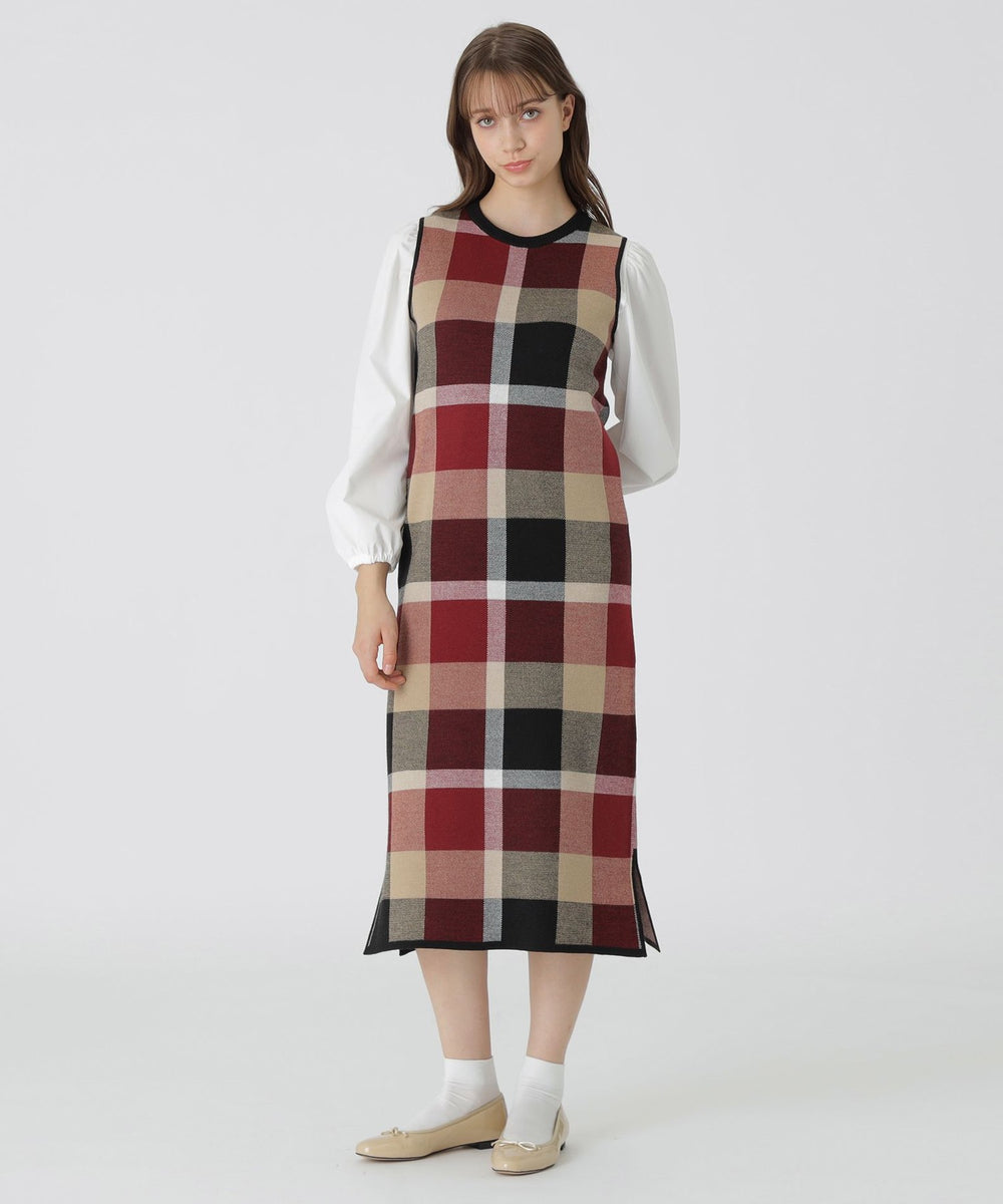 原宿店限定】クレストブリッジチェックウーリージャカードセットドレス