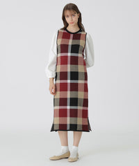 極美品 T-mat マサキパリ チェック ロング ジレ ベスト ベルト フリンジ セール】フォックスカシミヤ ロングジレ（ベスト）｜DES PRES（デ