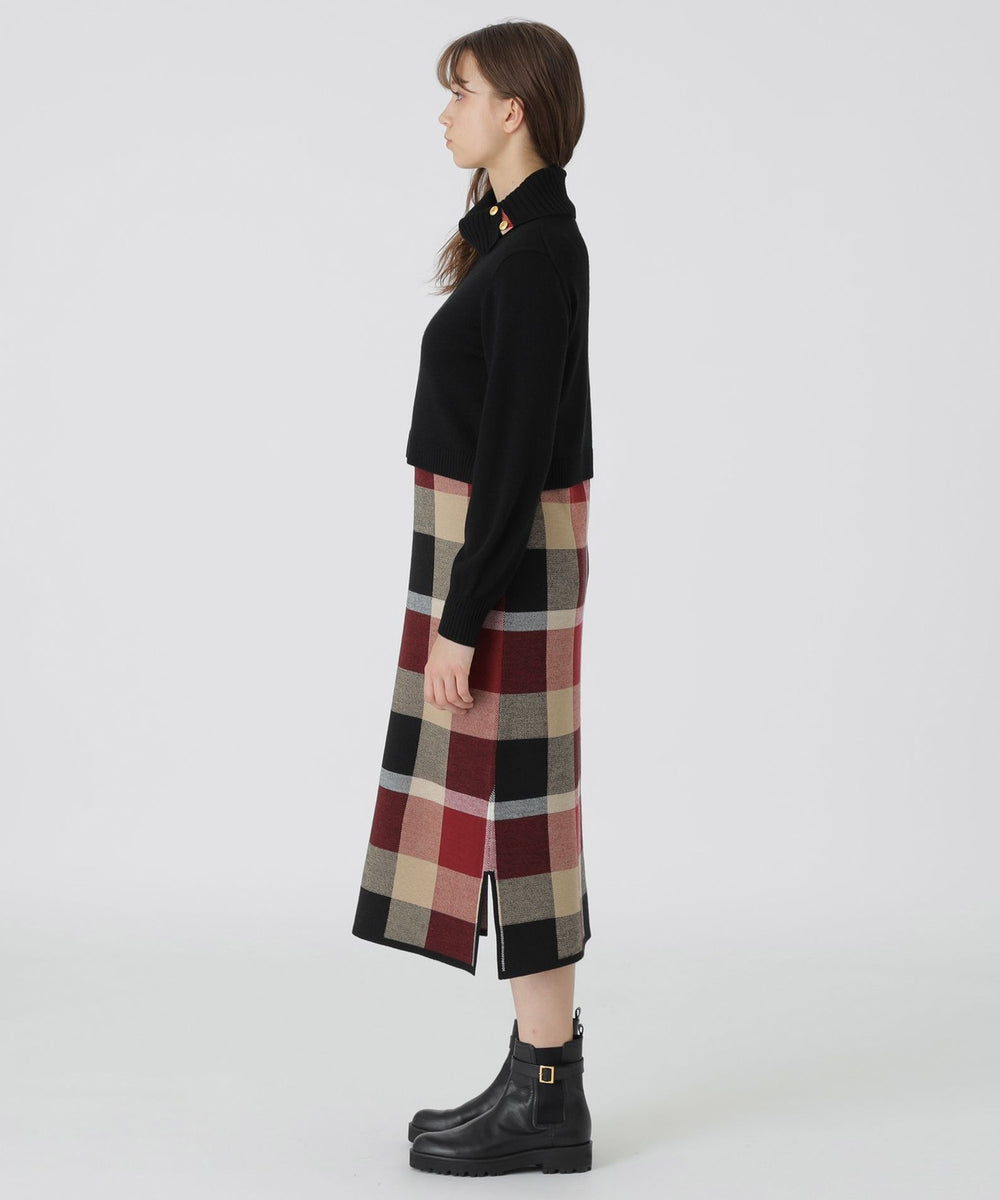 原宿店限定】クレストブリッジチェックウーリージャカードセットドレス