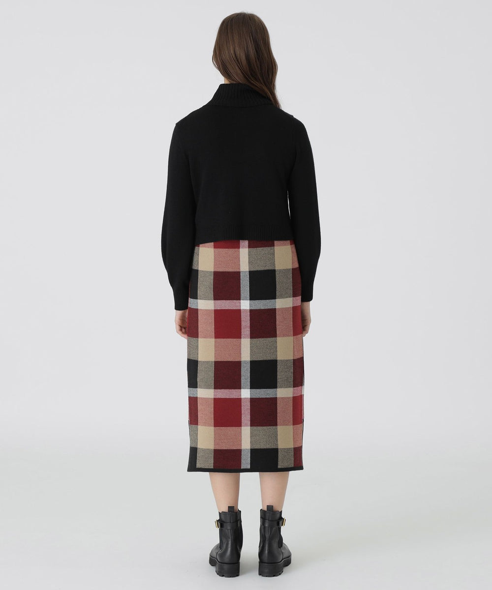 原宿店限定】クレストブリッジチェックウーリージャカードセットドレス