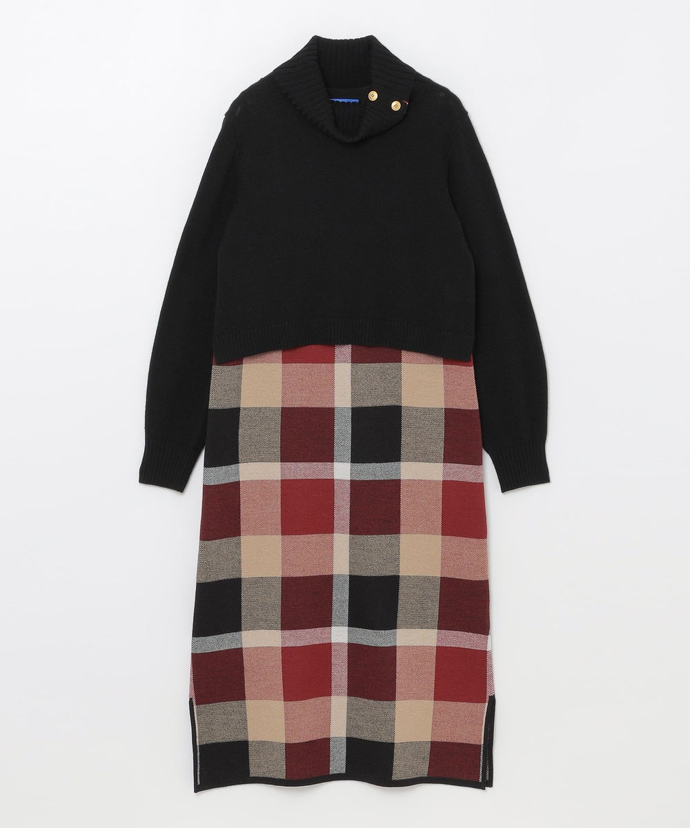 原宿店限定】クレストブリッジチェックウーリージャカードセットドレス