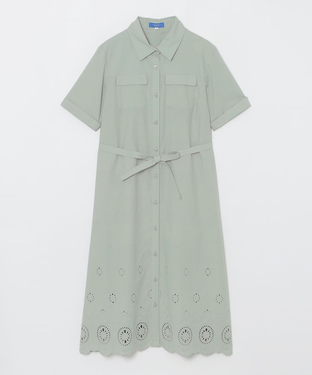 WEB限定】スカラップレースクレストブリッジチェックコンビドレス 
