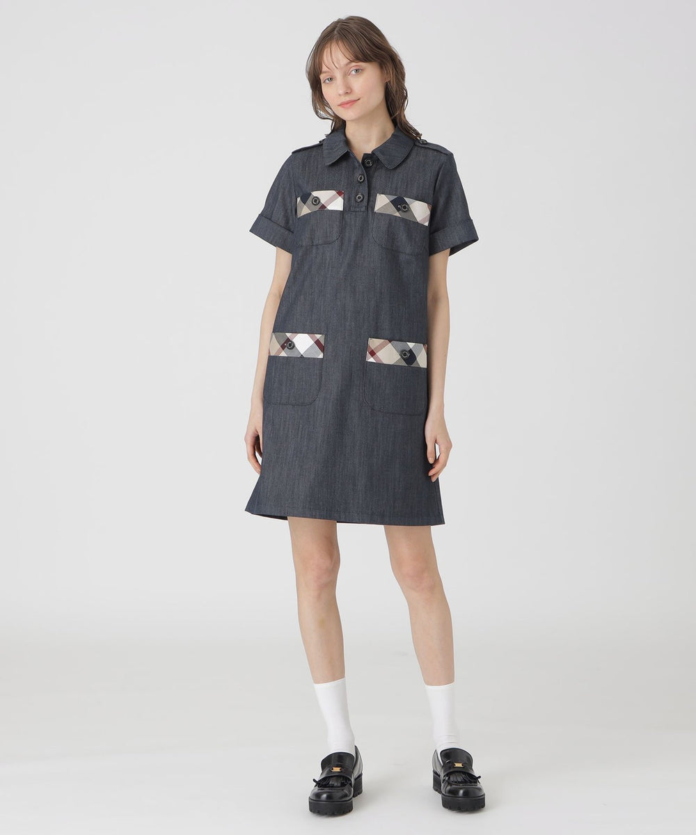 新品 大人気商品  店舗限定】スラブシャンブレーデニムワンピース（ドレス）｜BLUE ワンピース