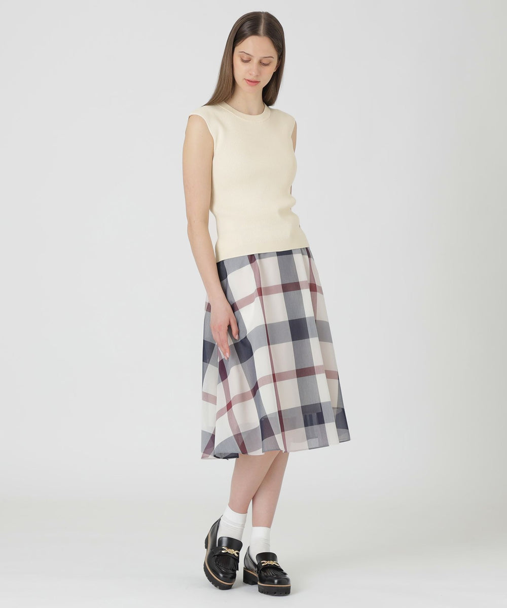一部店舗限定】クレストブリッジチェックシアーボイルニット