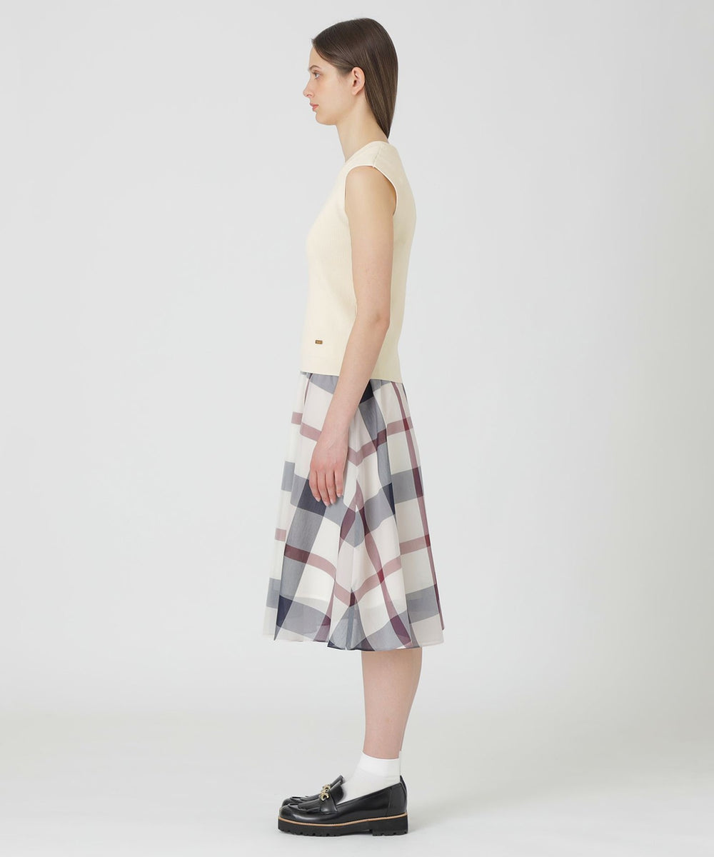 一部店舗限定】クレストブリッジチェックシアーボイルニット