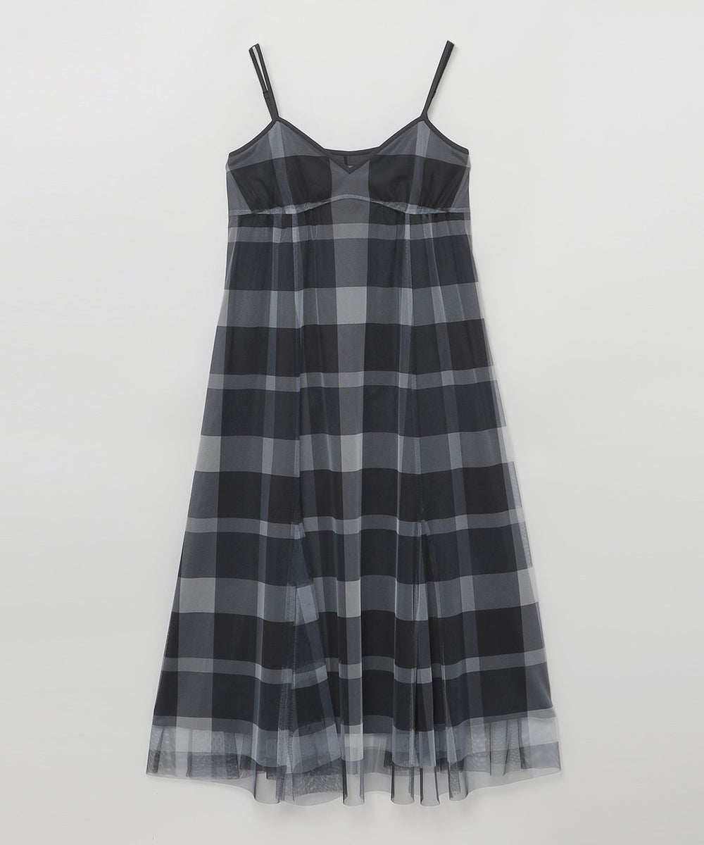 【美人百花コラボ】クレストブリッジチェックチュールニットセットアップ