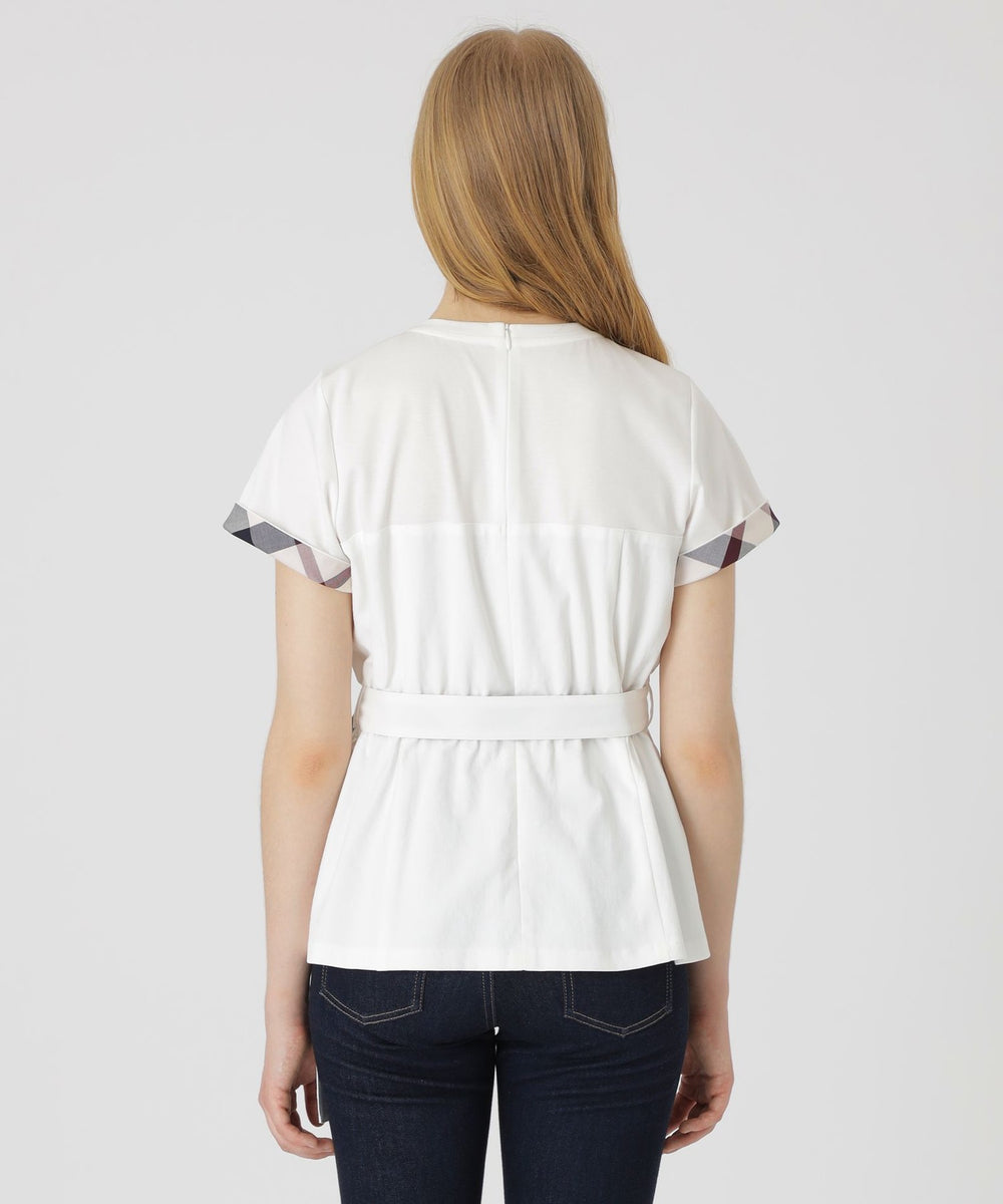 ブルーレーベルクレストブリッジ38ニットコンビブラウス WEB限定】クレストブリッジチェックニットコンビドレス | BLUE