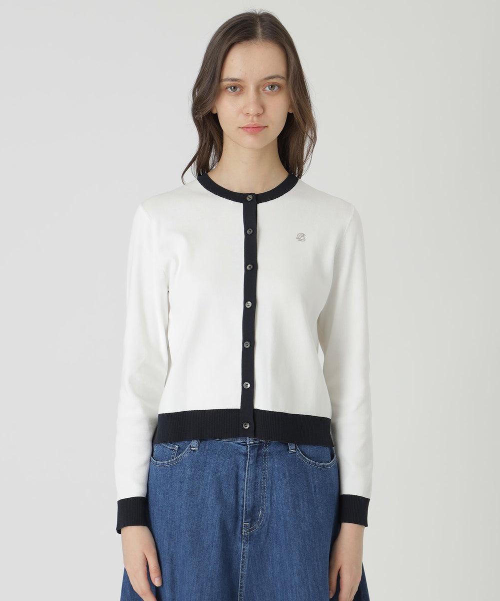 コットンポリエステルニットカーディガン（ニットウェア）｜BLUE LABEL