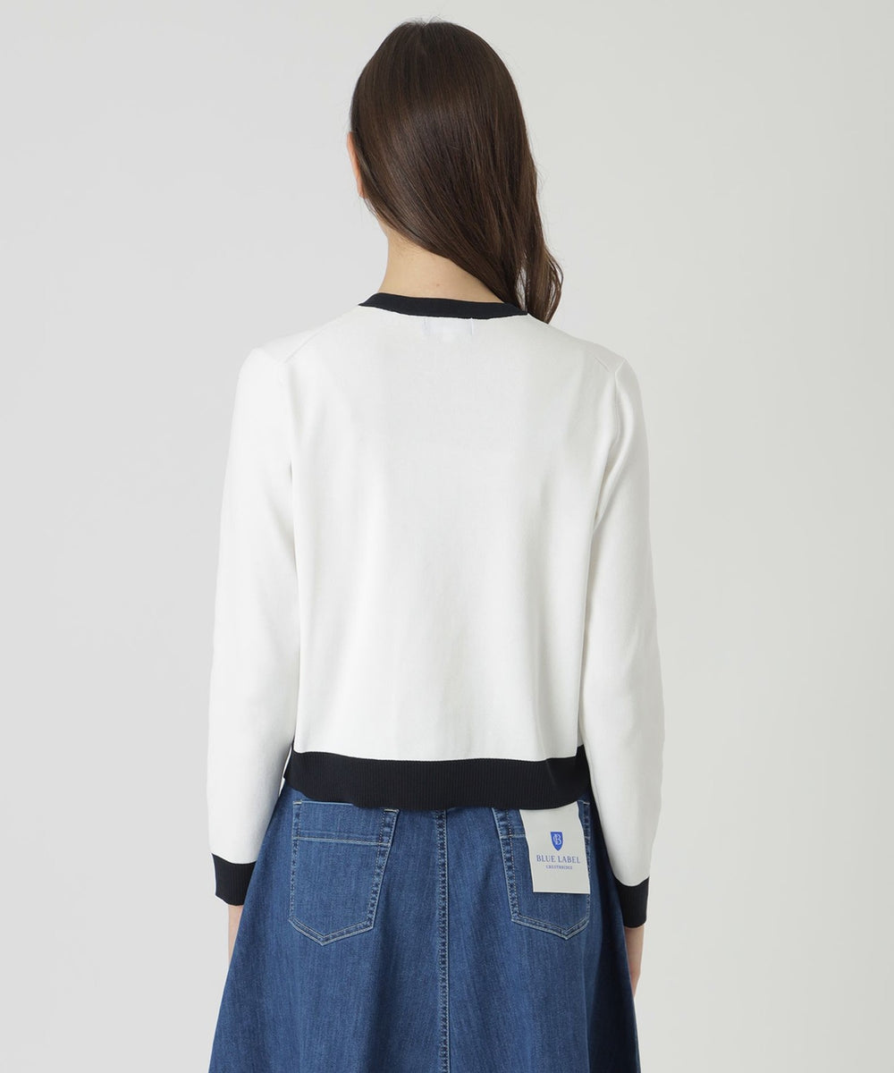 コットンポリエステルニットカーディガン（ニットウェア）｜BLUE LABEL
