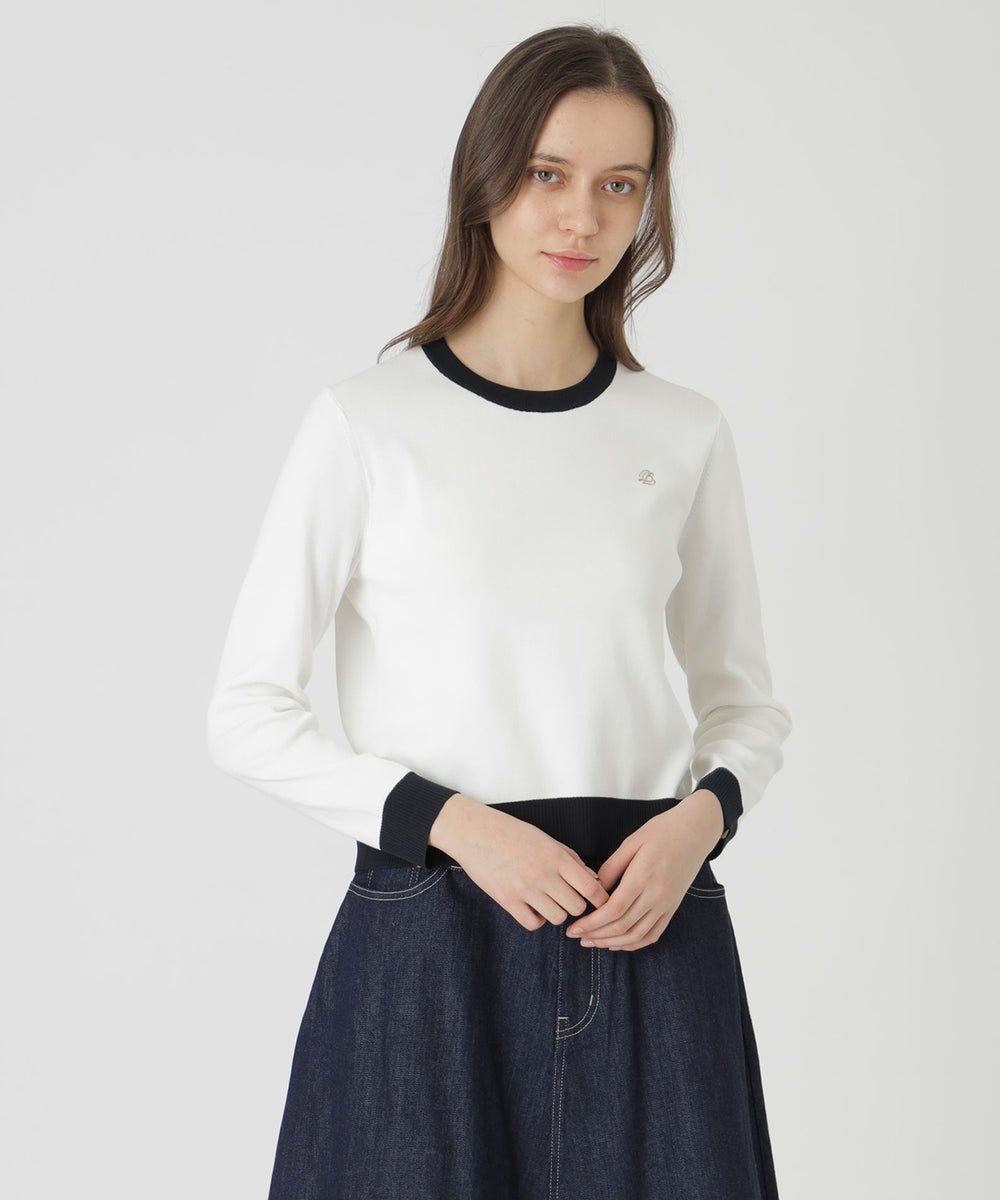 コットンポリエステルニットプルオーバー（ニットウェア）｜BLUE LABEL