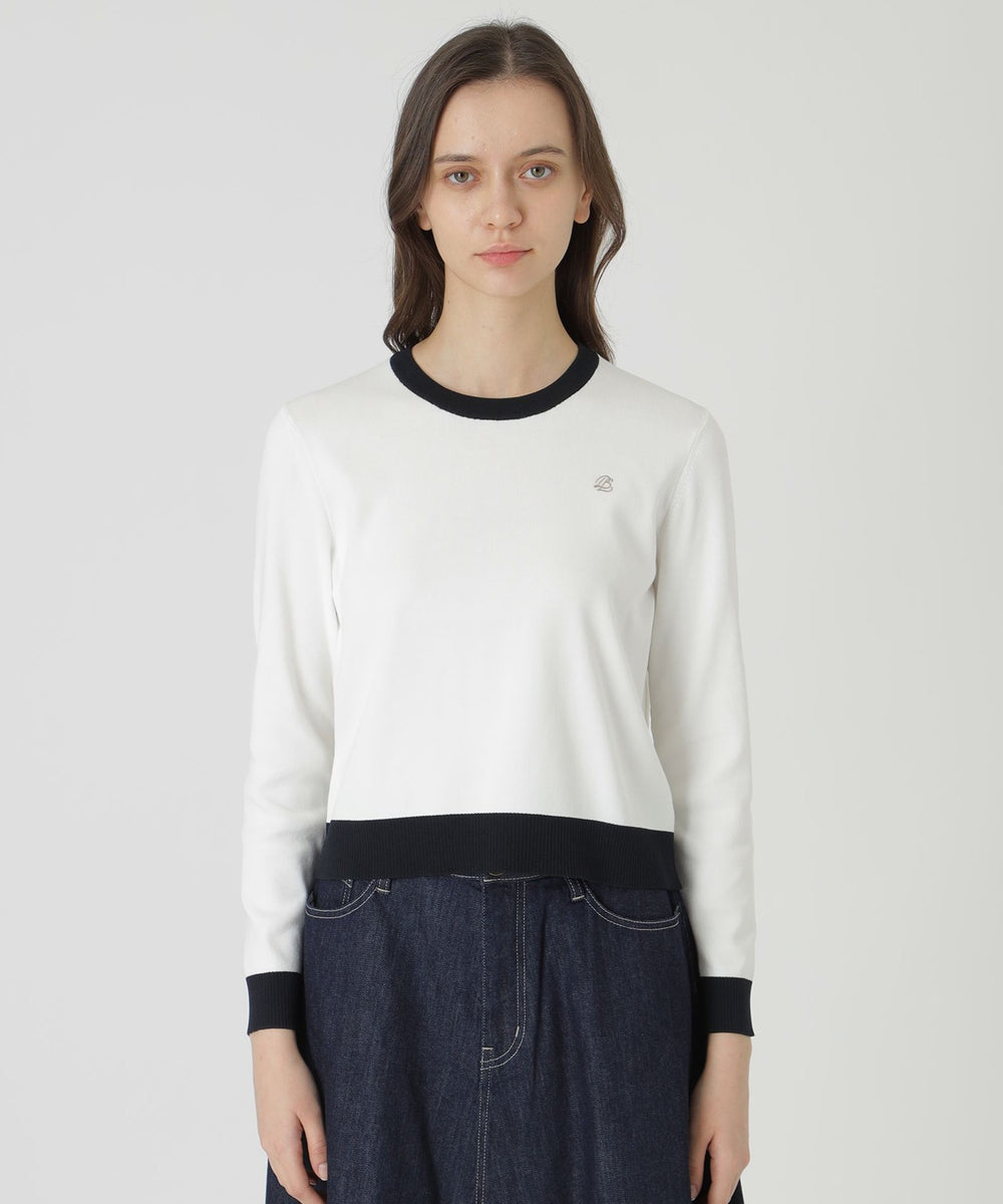 コットンポリエステルニットプルオーバー（ニットウェア）｜BLUE LABEL