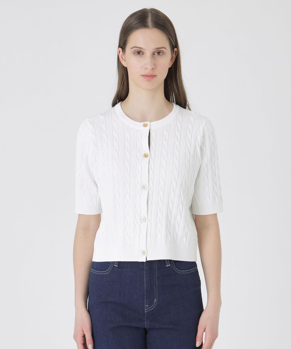 【umii908】45R コットン100% ケーブルニットカーディガン 2 CALIFORNIA OUTFITTERS カーディガン 2-9E82 ケーブル編み カラー