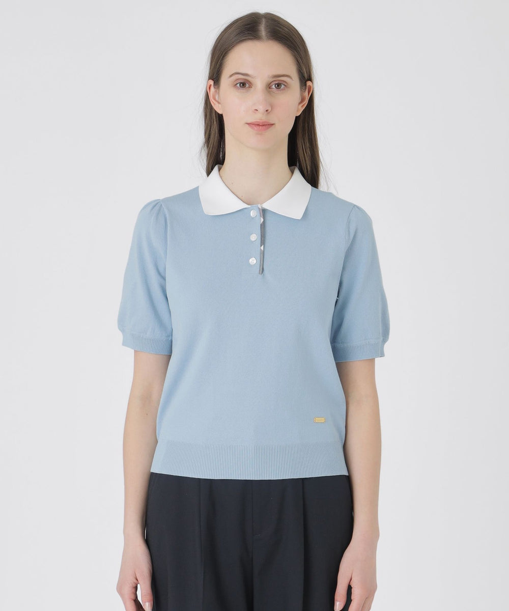 ブルーレーベルサマーニット ブルーレーベルクレストブリッジ BLUE LABEL CRESTBRIDGE 両畦ニット