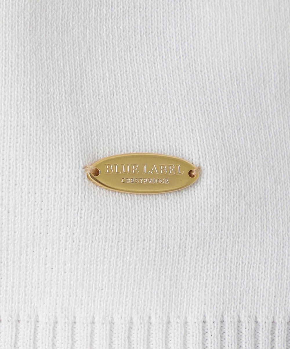 ブルーレーベルクレストブリッジ アセテートコットンニット 38 アセテートコットンニットリボンプルオーバー | BLUE LABEL