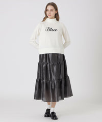 ウールアクリルブレンドニットプルオーバー（ニットウェア）｜BLUE