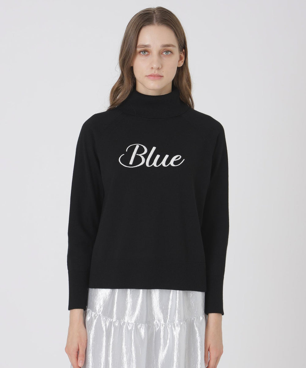 ウールアクリルブレンドニットプルオーバー（ニットウェア）｜BLUE