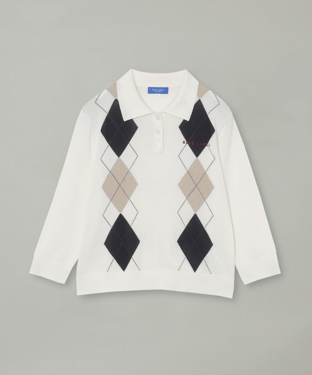 WEB限定】コットンブレンドアーガイルニット（WEB限定）｜BLUE LABEL