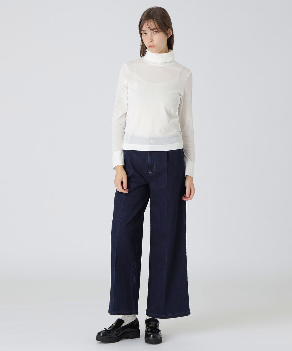 美品✨LE PHIL　カシミヤ混ハイネックオーバーベスト ブルー 美品✨LE PHIL カシミヤ混ハイネックオーバーベスト ブルー