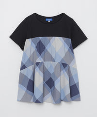 クレストブリッジチェックティアードコンビTシャツ（カットソー