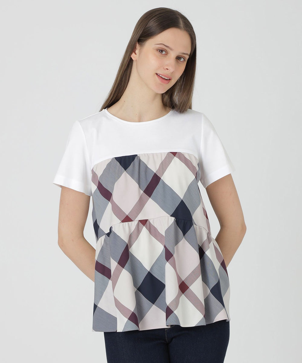 【予約販売】クレストブリッジチェックティアードコンビTシャツ