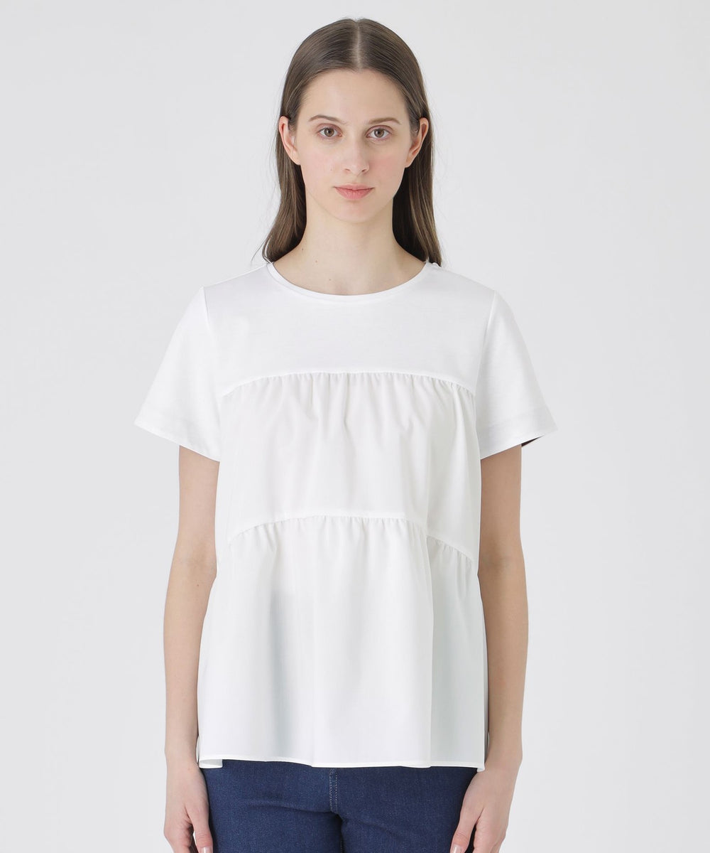 ティアードコンビTシャツ(カットソー)|BLUE LABEL CRESTBRIDGE ティアードコンビTシャツ(カットソー)|BLUE LABEL CRESTBRIDGE