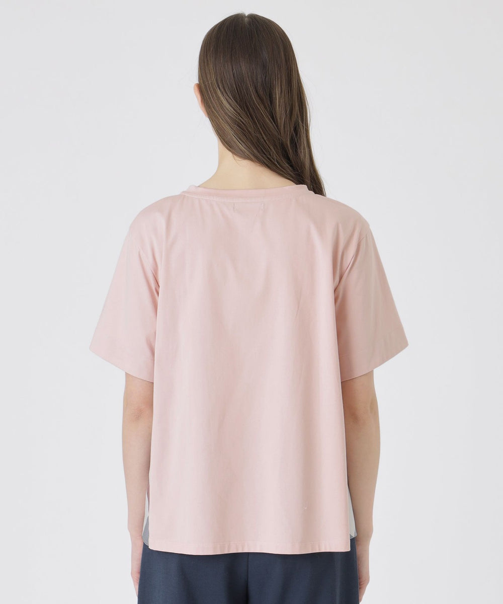 プレーティング天竺サイドチェックTシャツ（カットソー）｜BLUE LABEL