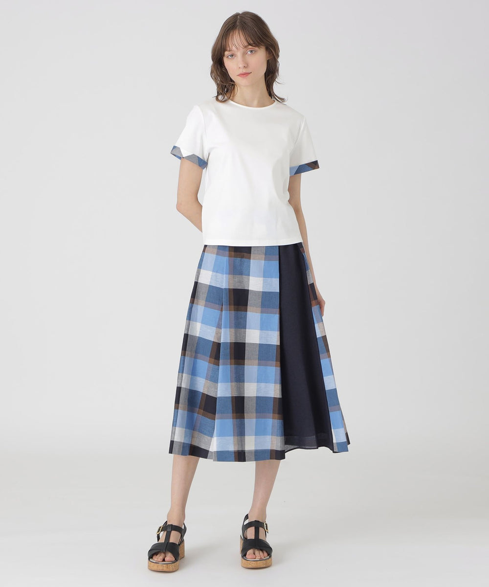 コンパクトピマスムースバックチェックTシャツ（カットソー