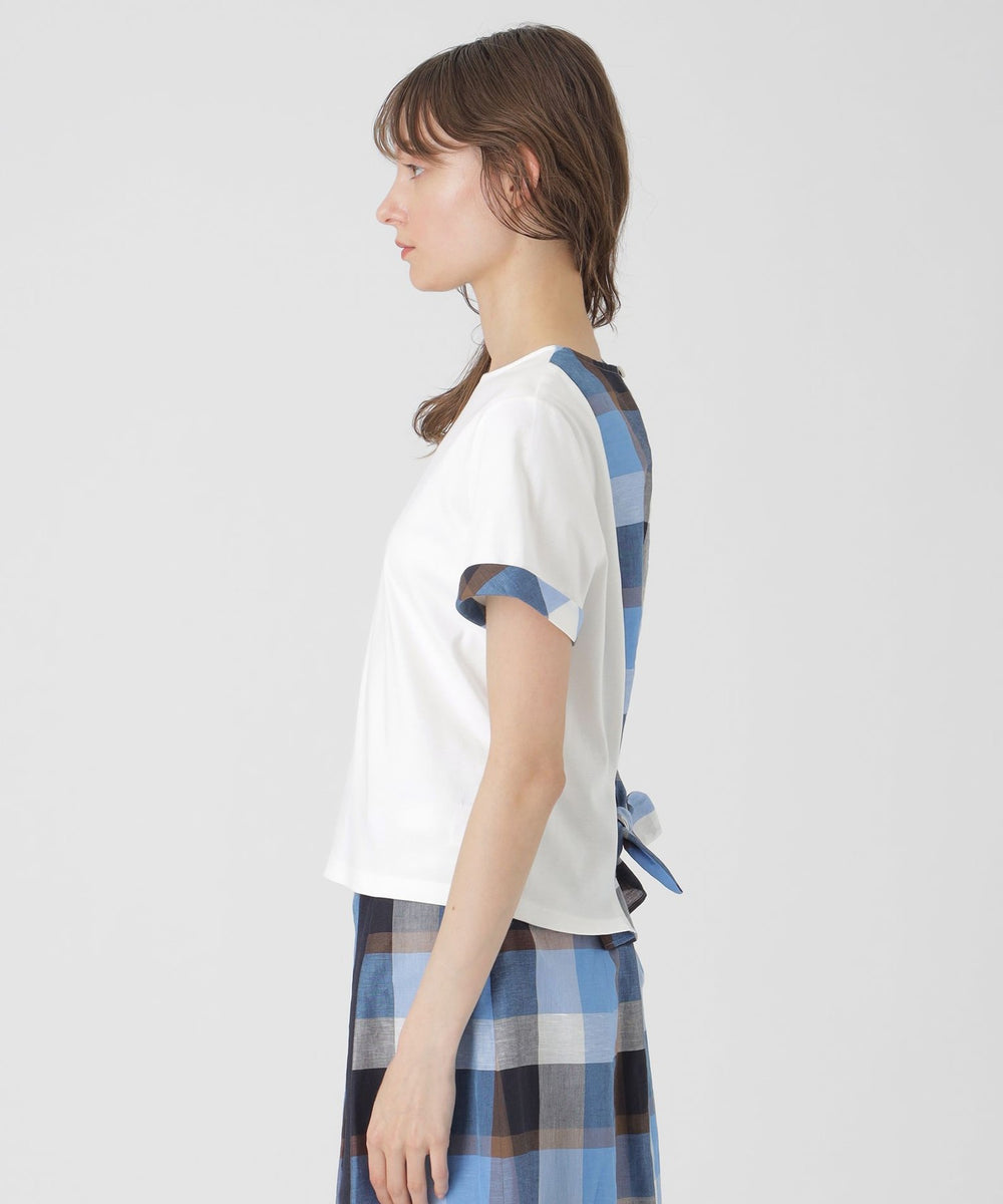 コンパクトピマスムースバックチェックTシャツ（カットソー