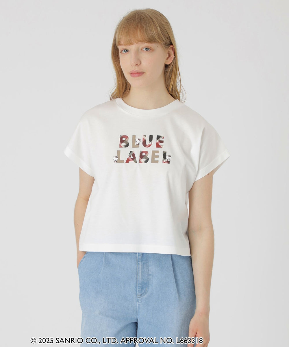 ハローテディT ハローキティコラボ】ロゴグラフィックTシャツ（カットソー）｜BLUE