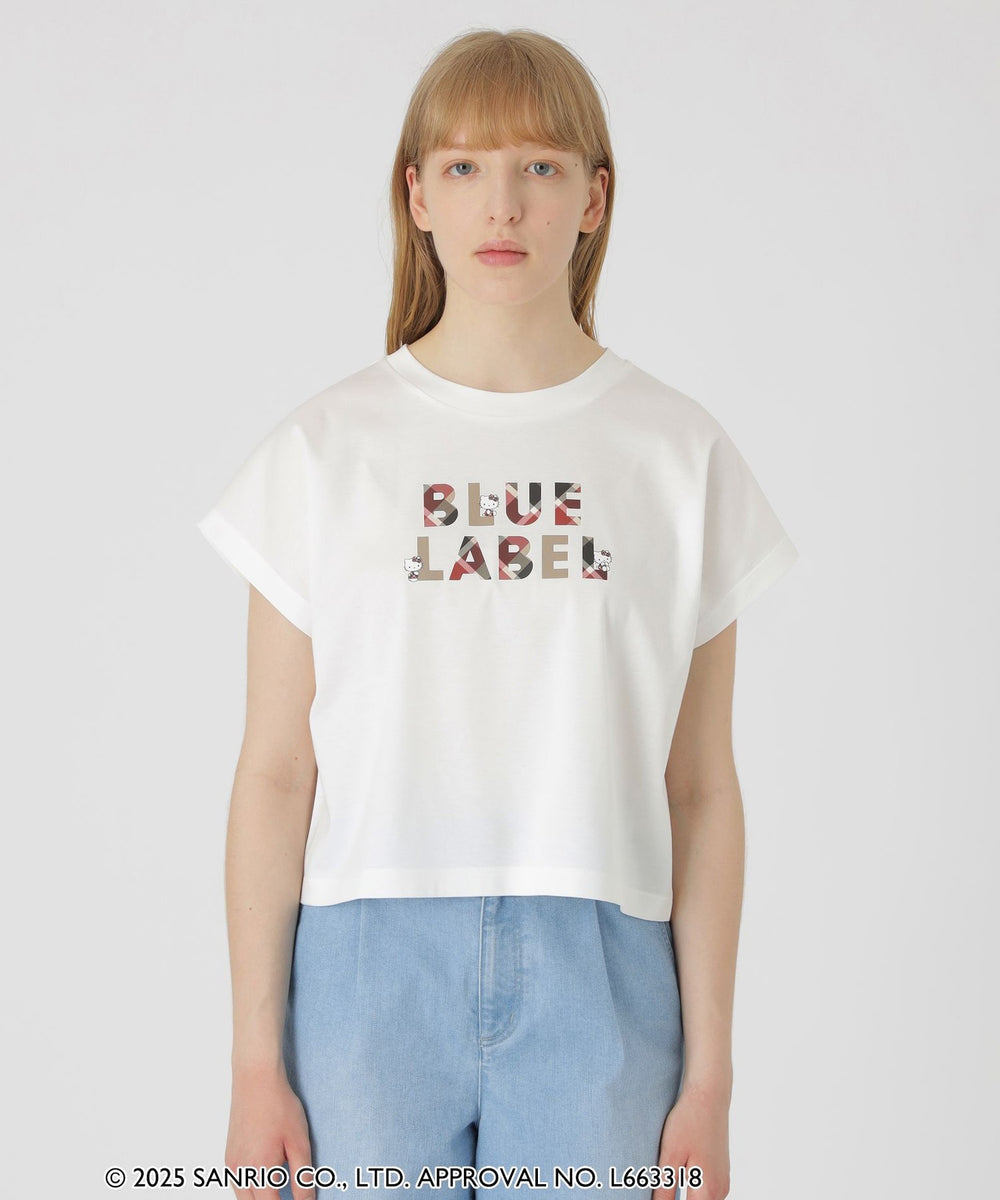 ハローキティコラボ】ロゴグラフィックTシャツ（カットソー）｜BLUE