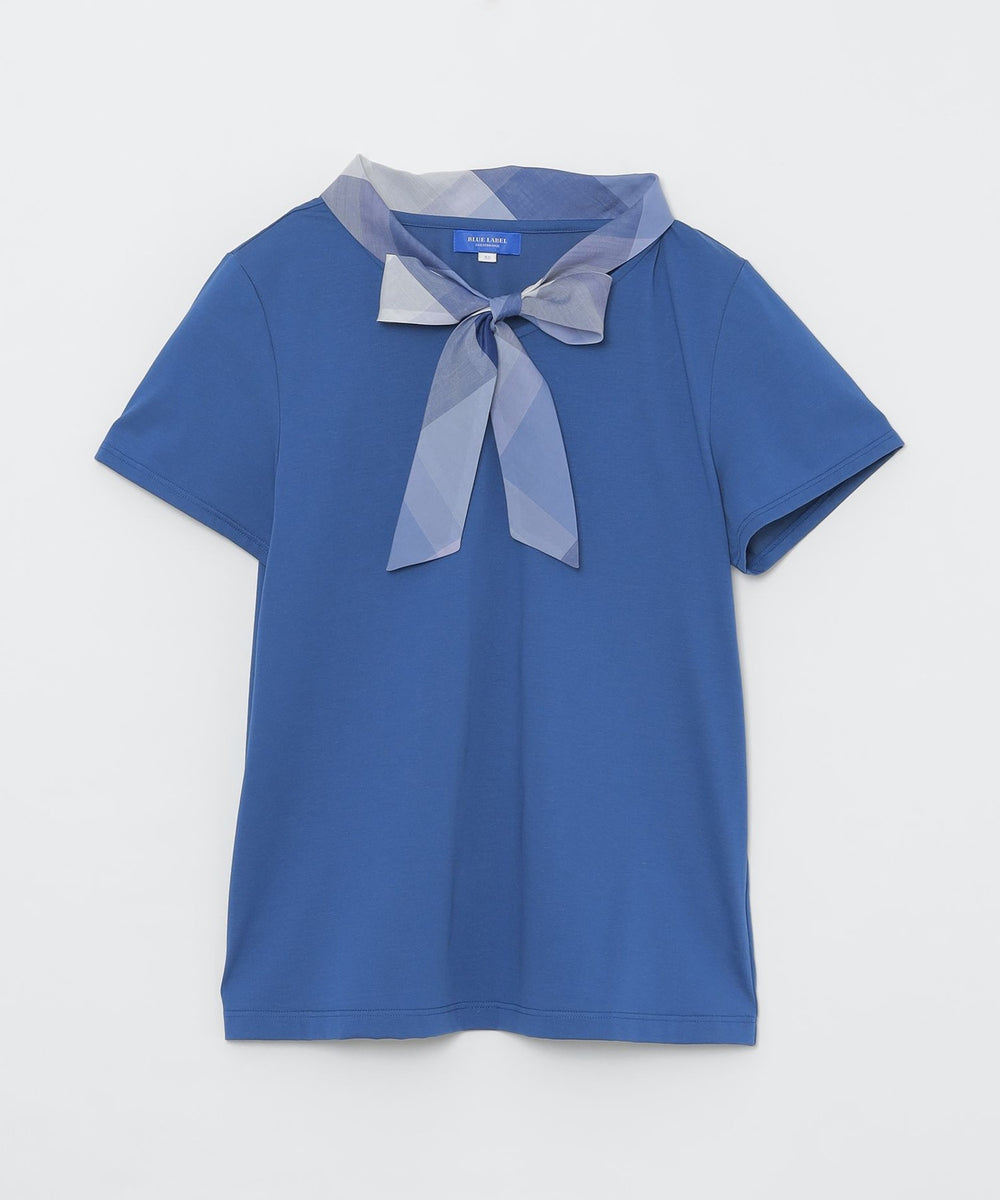プレーティングシルケット天竺クレストブリッジチェックボウタイ