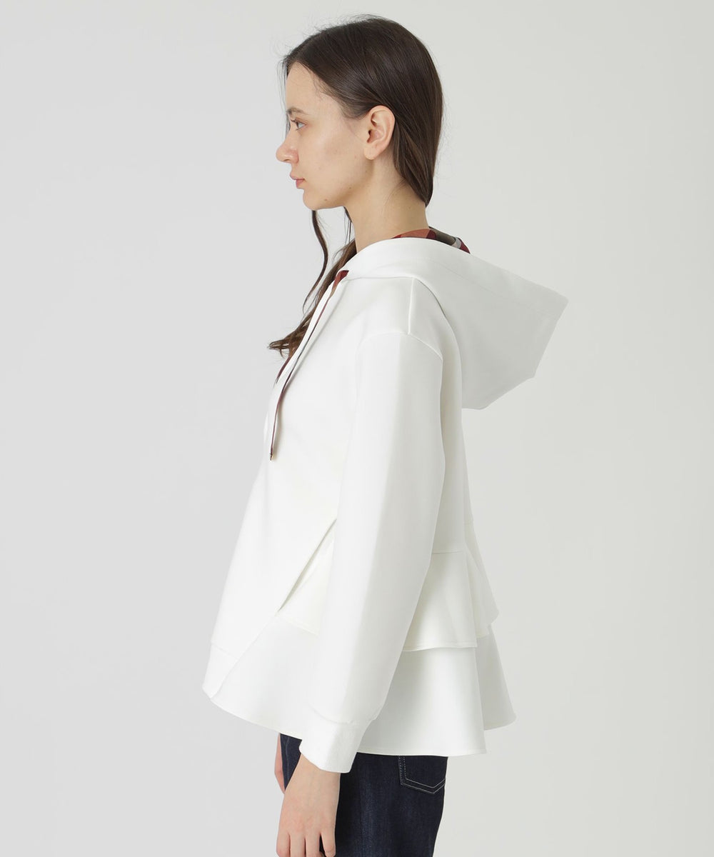 原宿限定】ダブルエアーポンチヘムフリルパーカー（カットソー）｜BLUE