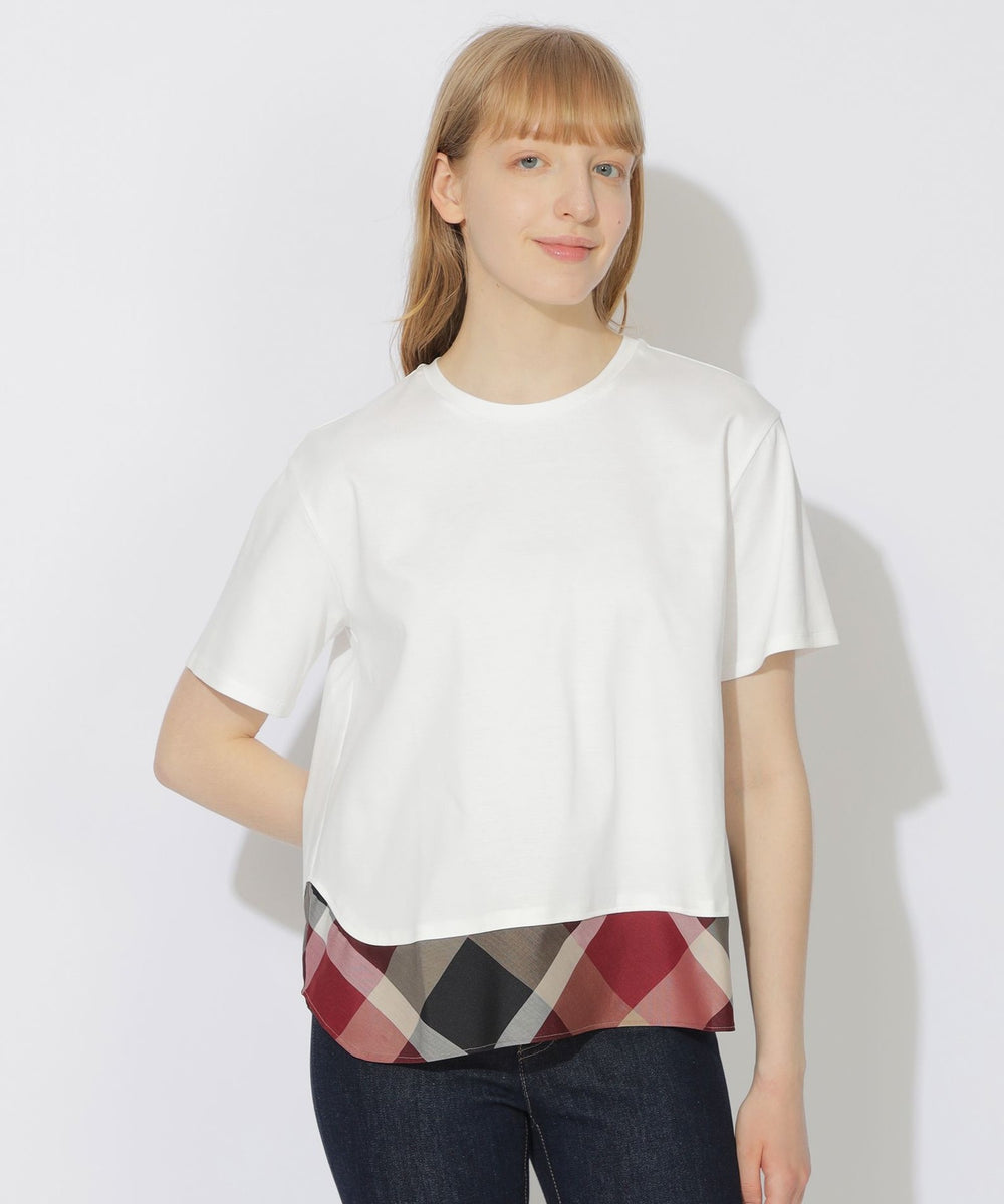 WEB限定】ヘムチェックTシャツ（WEB限定）｜BLUE LABEL CRESTBRIDGE