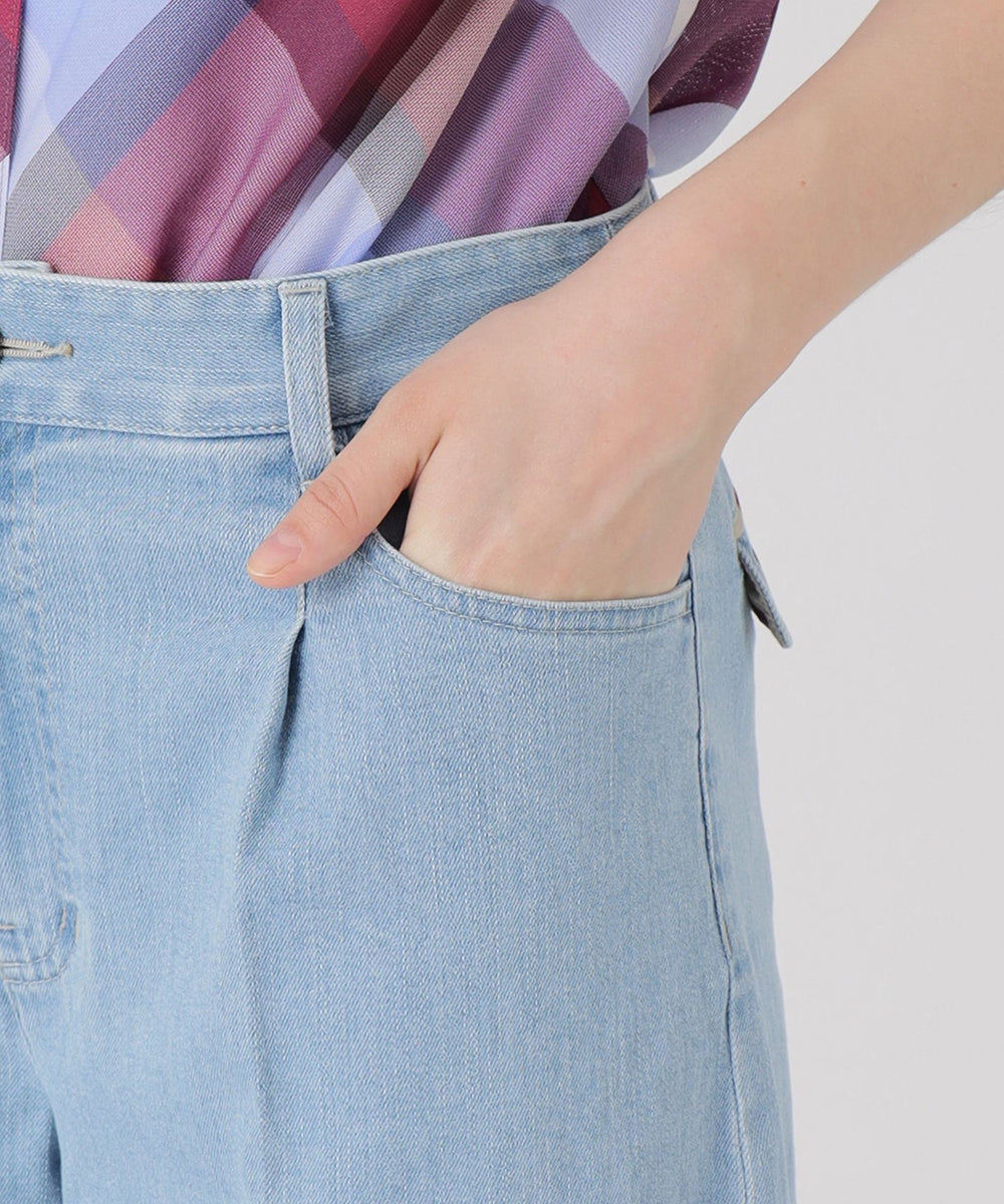 ー品販売  ストレッチデニムワイドパンツ（パンツ）｜BLUE LABEL パンツ
