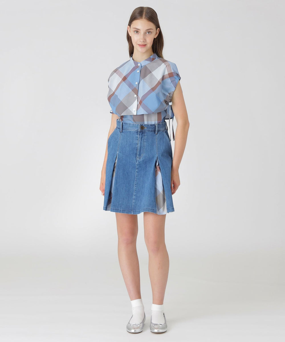 【関税込み】SJYP ブルー デニム ミニスカート デニムミニスカート(スカート)|BLUE LABEL CRESTBRIDGE