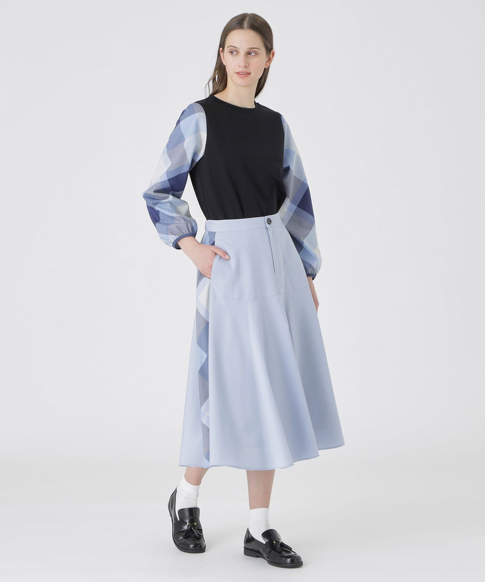【新品タグ付き】 OLUN ソフトタッチフレアスカート　Freeサイズ　きりまる anyfee/大きいサイズ】ニットフレアスカート《セットアップ対応