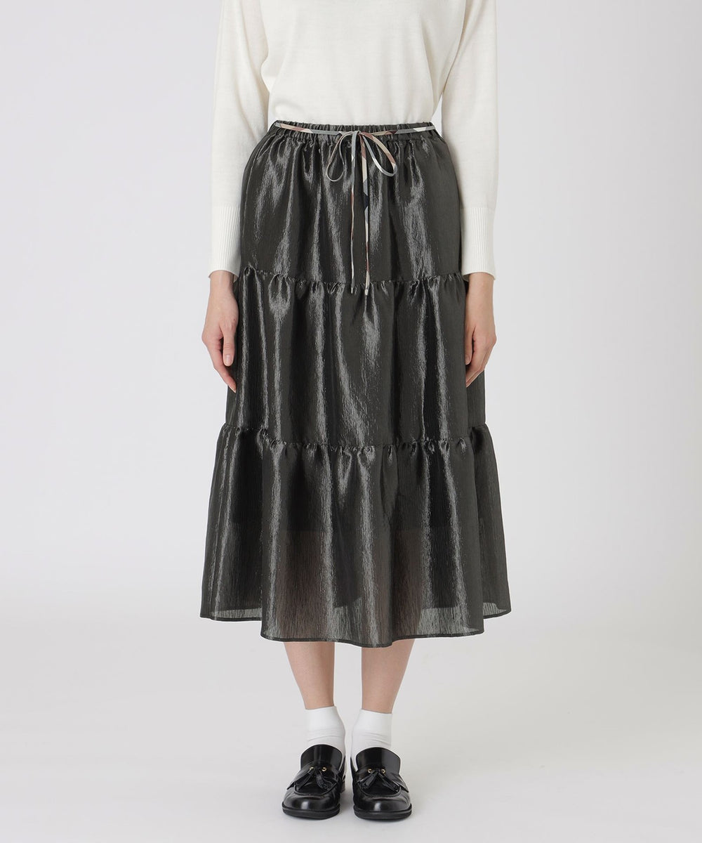 シャイニーティアードスカート