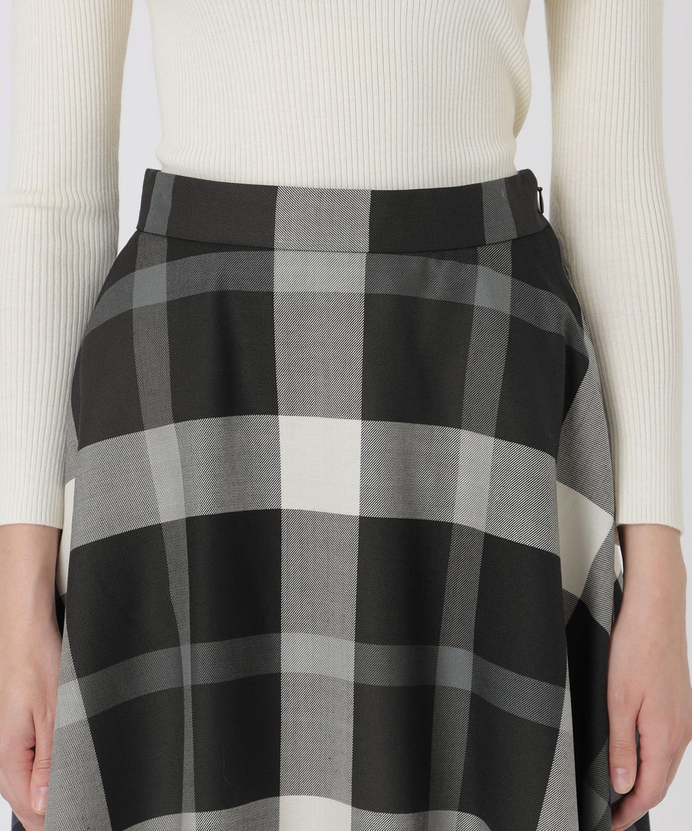 クレストブリッジチェックサキソニーフレアスカート（スカート
