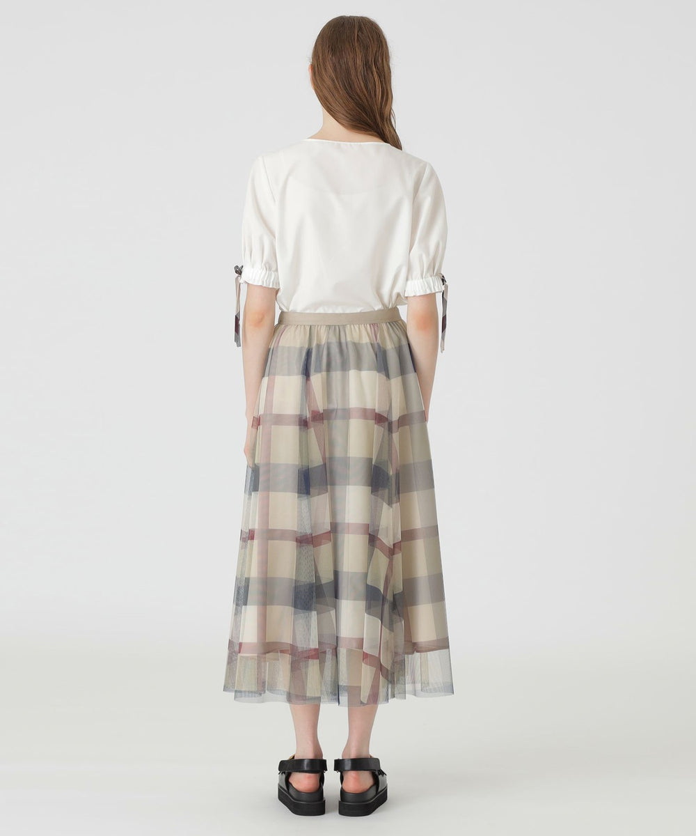 クレストブリッジチェックチュールスカート（スカート）｜BLUE LABEL  